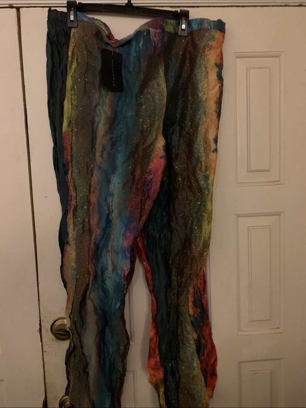 bryn Walker Multicolor Metallic Stripe Wide-Leg Pants